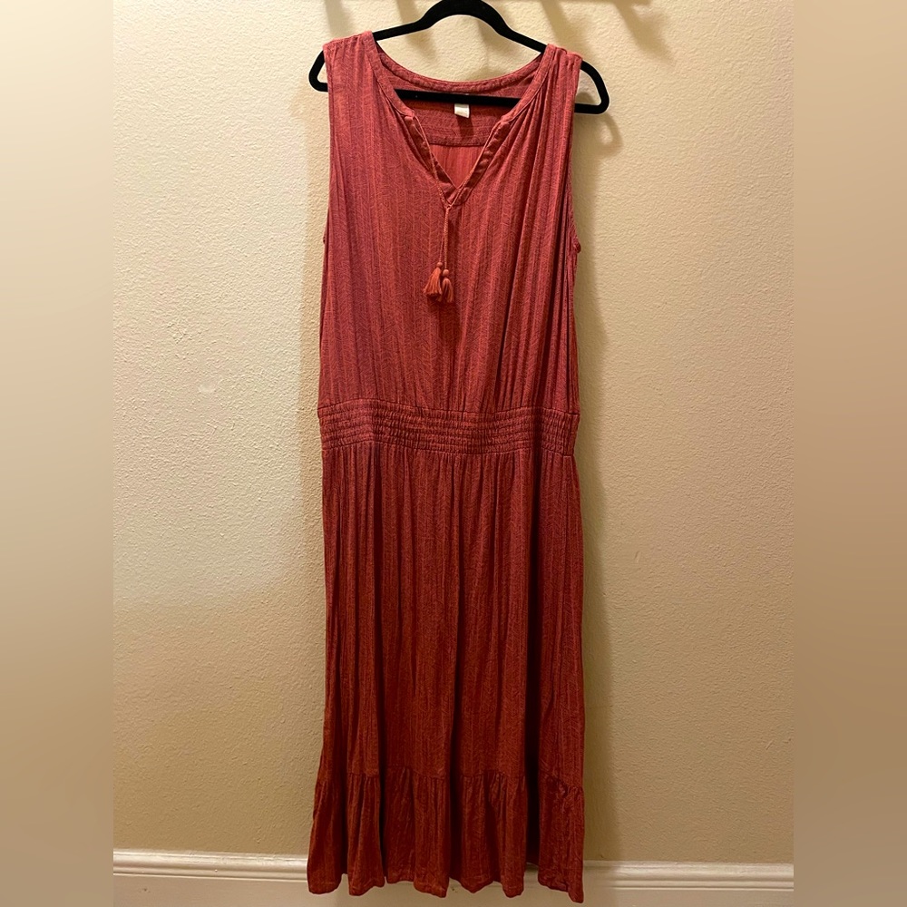 XL PRANA Summer Midi Dress Rust color